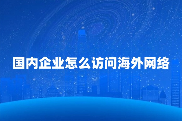 國內(nèi)企業(yè)怎么訪問海外網(wǎng)絡(luò)