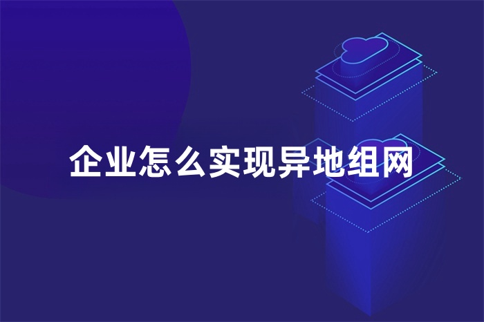 企業怎么實現異地組網