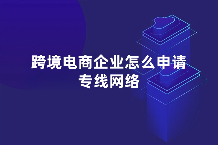 跨境電商企業怎么申請專線網絡
